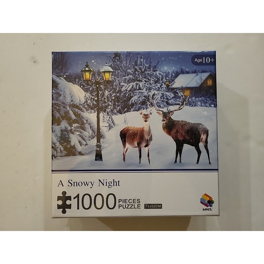 A Snowy Night 1000 Pieces Jigsaw Puzzle Teen Adult Educational Relaxation Game